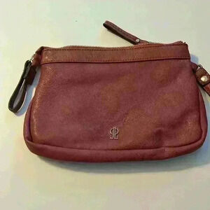 Python print wristlet, 3 zipper bag, excellent used condition​